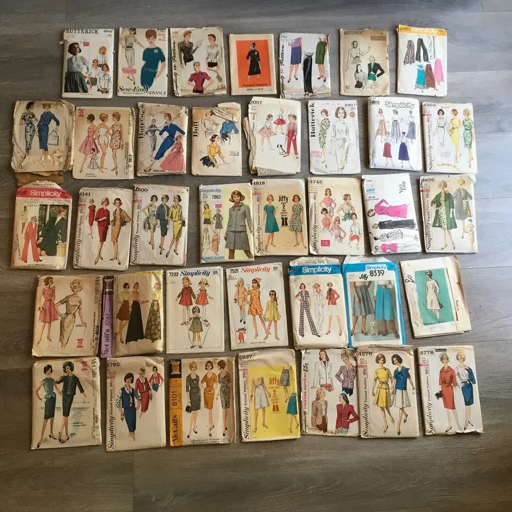 VTG Sewing Pattern Lot 30+ Simplicity McCalls Butterick Size 12, 14 50s 60s 70s